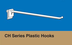 Plastic Single Prong Pegboard Display Hooks - 100mm